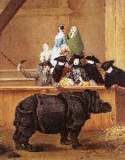 Pietro Longhi The Rhinoceros oil painting on canvas